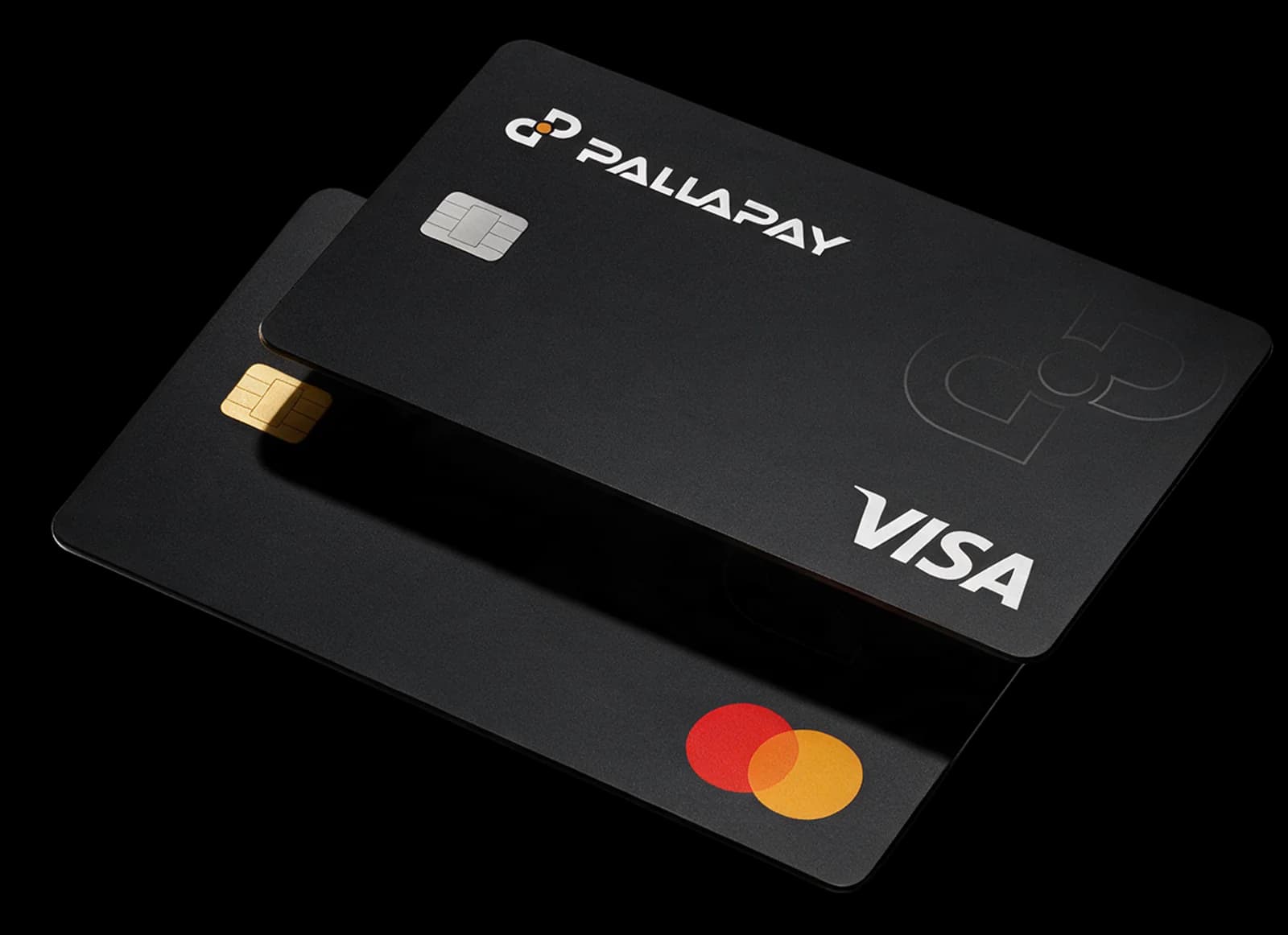 Pallapay Visa and Mastercard crypto cards stacked